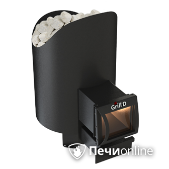 Дровяная банная печь GrillD Aurora 160 long black в Астане